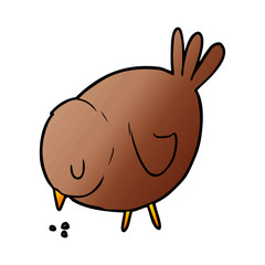 cartoon pecking bird