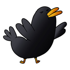 cartoon blackbird