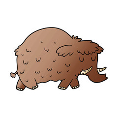 cartoon prehistoric mammoth