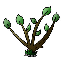 cartoon sprouting plant