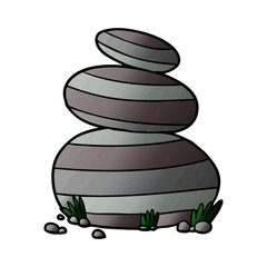 cartoon large stacked stones