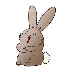 cartoon laughing bunny rabbit