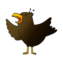 cartoon bird squawking