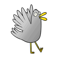 cartoon bird squawking