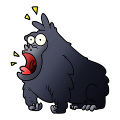 cartoon shouting gorilla