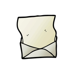 cartoon letter and envelope