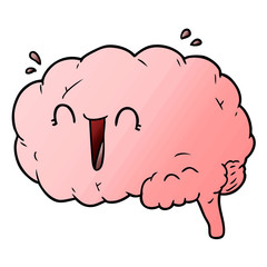 cartoon brain laughing