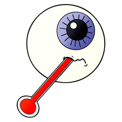 cartoon ill eyeball