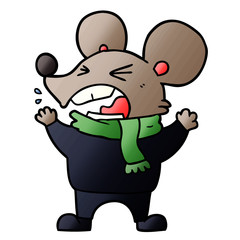 cartoon angry mouse