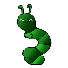 cartoon happy caterpillar