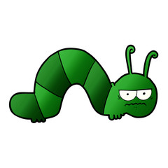 cartoon cranky caterpillar