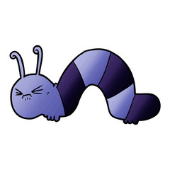 cartoon angry caterpillar