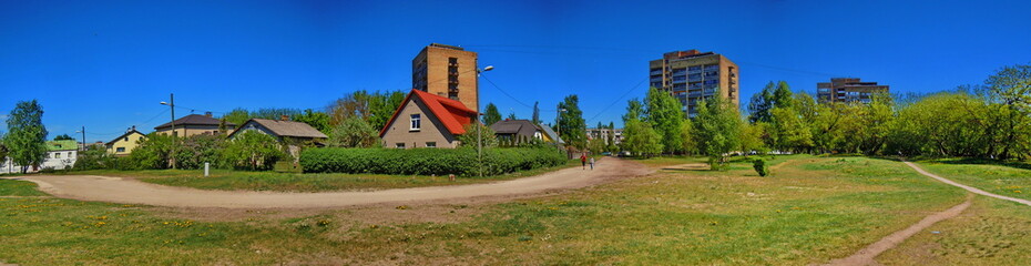 Panoramic view of bystreet