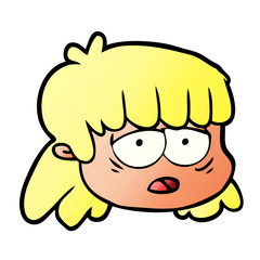 cartoon female face