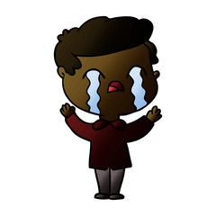 cartoon man crying