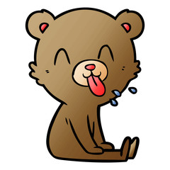 rude cartoon bear