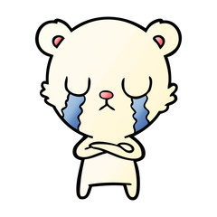 crying polar bear cartoon