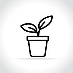 plant icon on white background