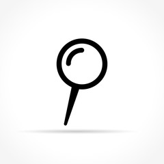 push pin icon on white background