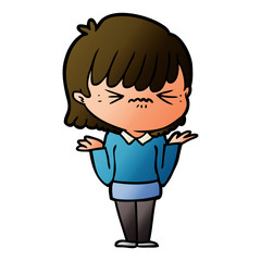 annoyed cartoon girl
