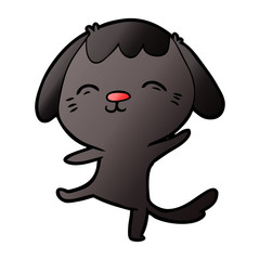 happy cartoon dancing dog