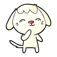 happy cartoon dog