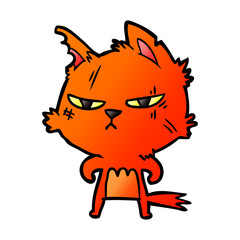 tough cartoon cat