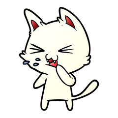 cartoon cat hissing
