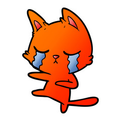 crying cartoon cat dancing