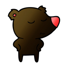 happy cartoon bear