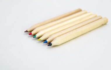 Obraz premium Wood colored crayons