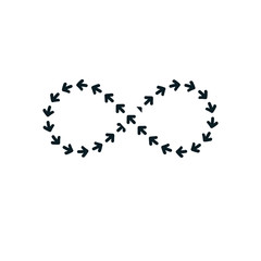 Endless Infinity Loop conceptual logo, vector special sign.