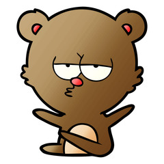 bored bear cartoon
