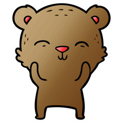 happy cartoon bear
