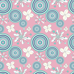 graffiti flowers seamless vector pattern for your design