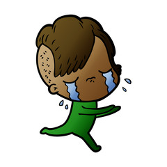 cartoon crying girl