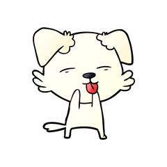 cartoon dog sticking out tongue