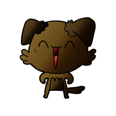 happy little dog cartoon