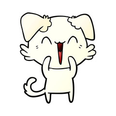 happy little dog cartoon