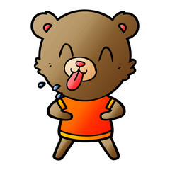 rude cartoon bear