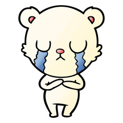 Obraz premium crying polar bear cartoon