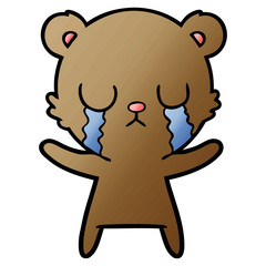 crying cartoon bear