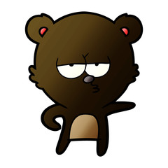 bored bear cartoon