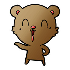 happy cartoon bear