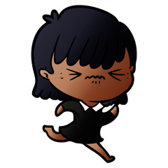 Obraz premium annoyed cartoon girl