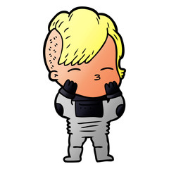 cartoon girl wearing futuristic clothes