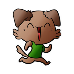 happy little dog cartoon