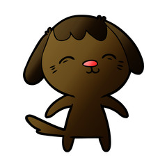 happy cartoon dog