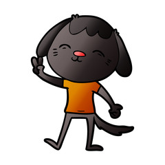 happy cartoon dog