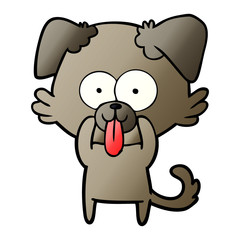 Fototapeta premium cartoon dog with tongue sticking out